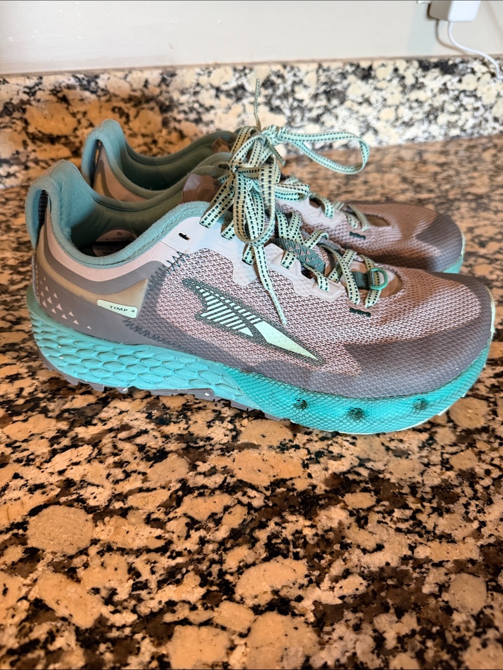 Altra Women's Timo 4 Gray & Teal Trail Running Shoes